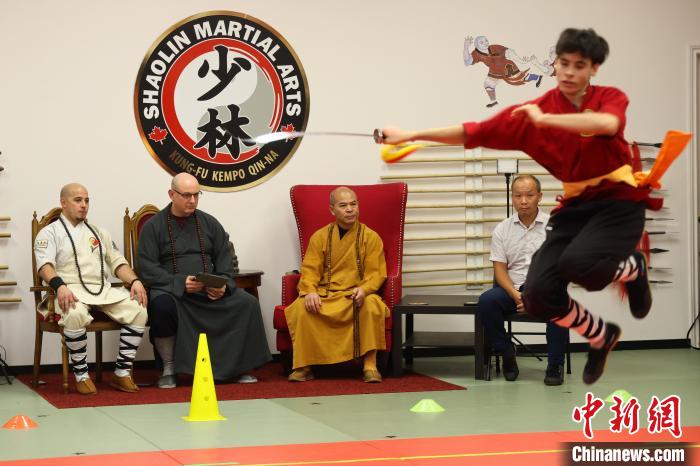 少林功夫传人释德扬加拿大传武交流活动